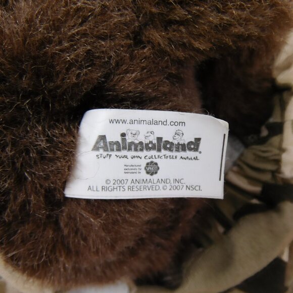 Nanco Animaland Monkey 15" Plush W/Camo Clothes 2007 - Picture 7 of 8